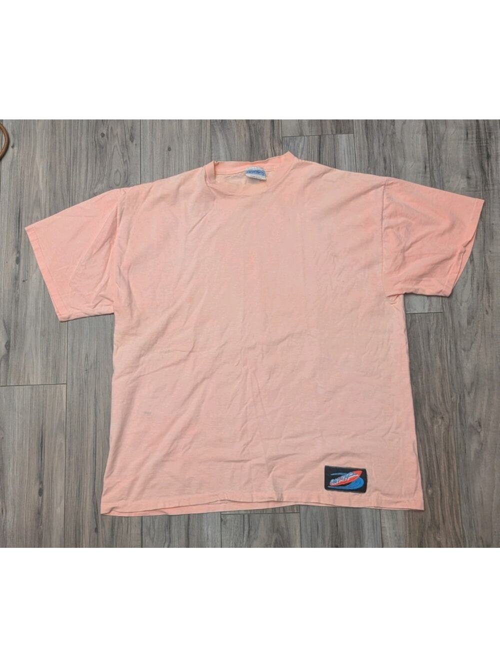 Vintage Off The Top Shirt Mens XL Peach Pink Surf Skateboard Single Stitch USA